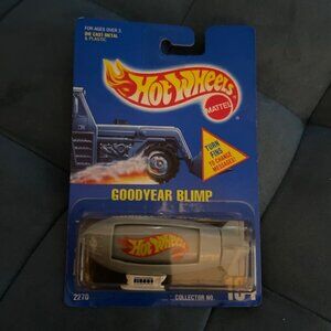 1991 Hot Wheels Die Cast Grey Goodyear Blimp #194 - #2270